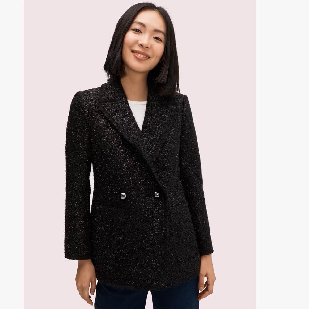 Kate Spade Black Tweed Blazer